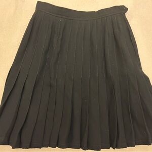 Vintage Saint Laurent Black Pleated Skirt